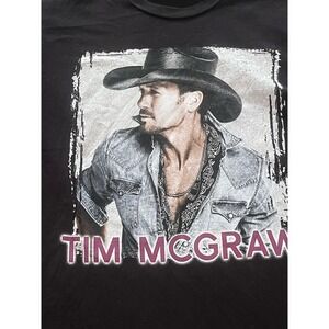 Tim McGraw 2014 Sundown Heaven Town tour concert T-shirt cotton western black L